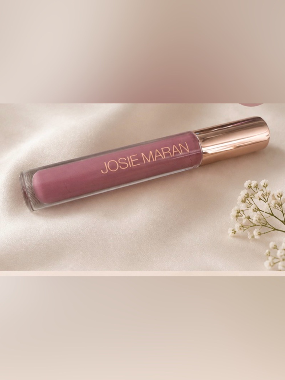 Josie Maran Argan Natural Volume Lip Gloss Pink BloomNWOB